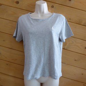 Ralph Lauren Solid Gray Sport Pony Logo Short Sleeve Basic Tee T-shirt Cotton